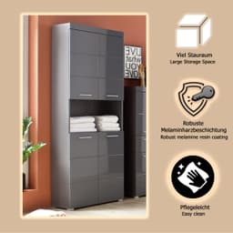 welltime Hochschrank Avena | Grau