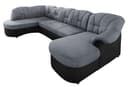 DOMO collection Wohnlandschaft Flores | Schwarz