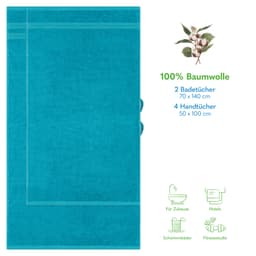 HAMMETEX Handtuch Set | Türkis