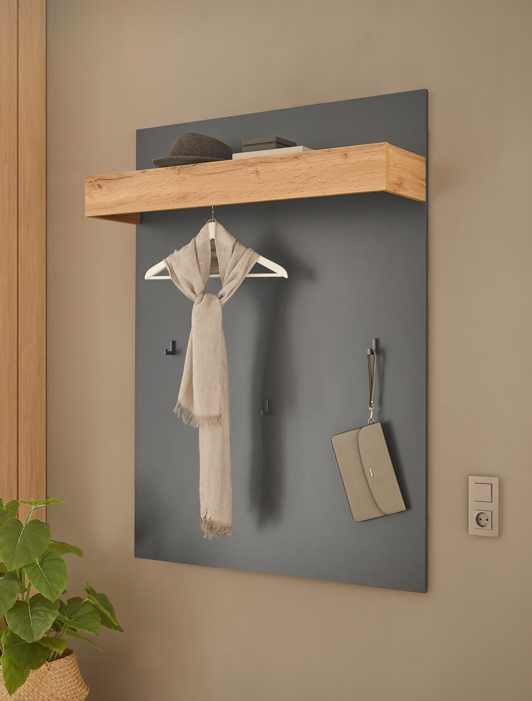 Home affaire Garderobenpaneel GiRON/CiTY | Grau
