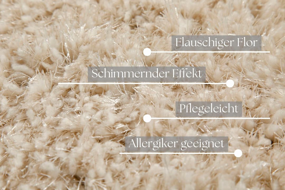 OTTO home Hochflor-Teppich Nickolas | Beige
