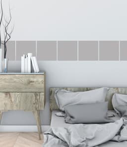 queence Fliesenaufkleber Unifarben (Set) | Grau