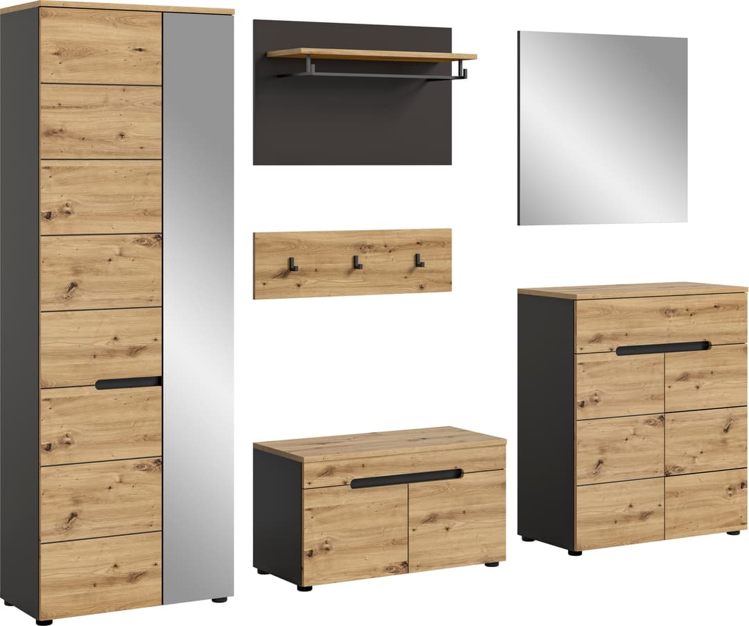Home affaire Garderoben-Set Rehat | Braun