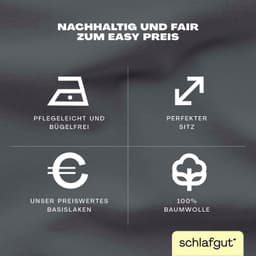 Schlafgut Spannbettlaken EASY JERSEY | Grau