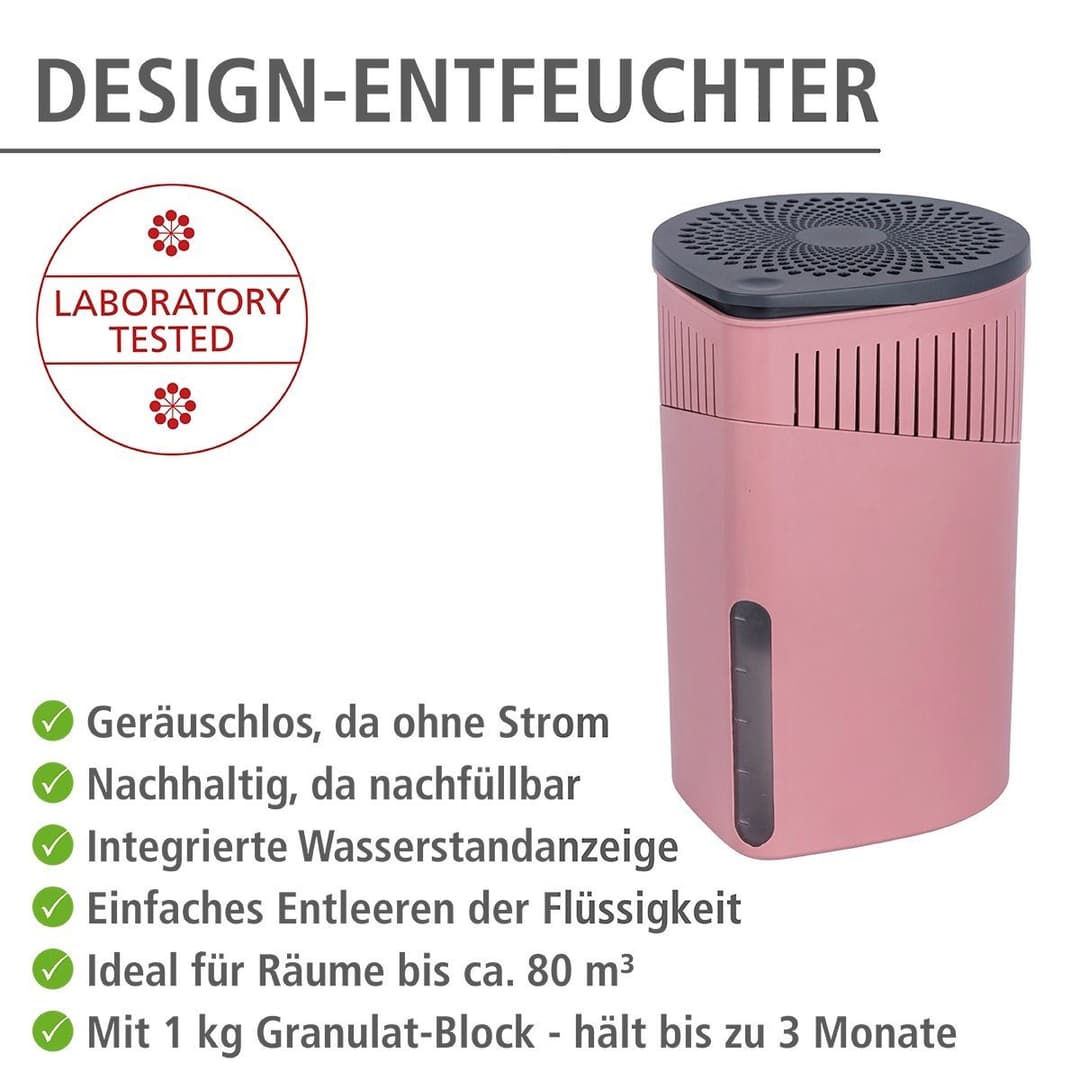 WENKO Luftentfeuchter Drop | Rosa