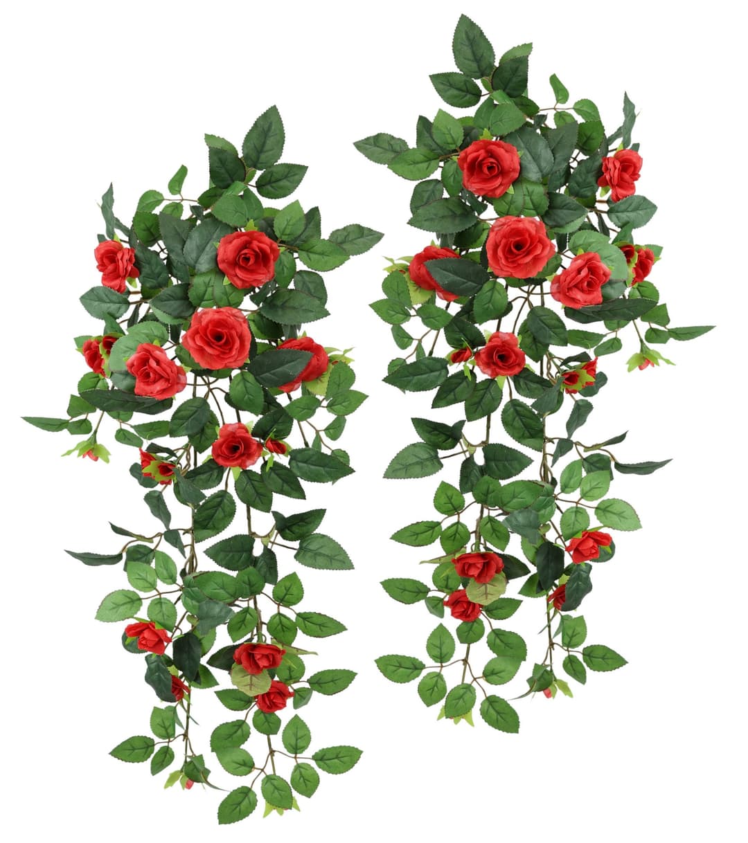 Kunstblume Künstlicher Rosenhänger | Rot