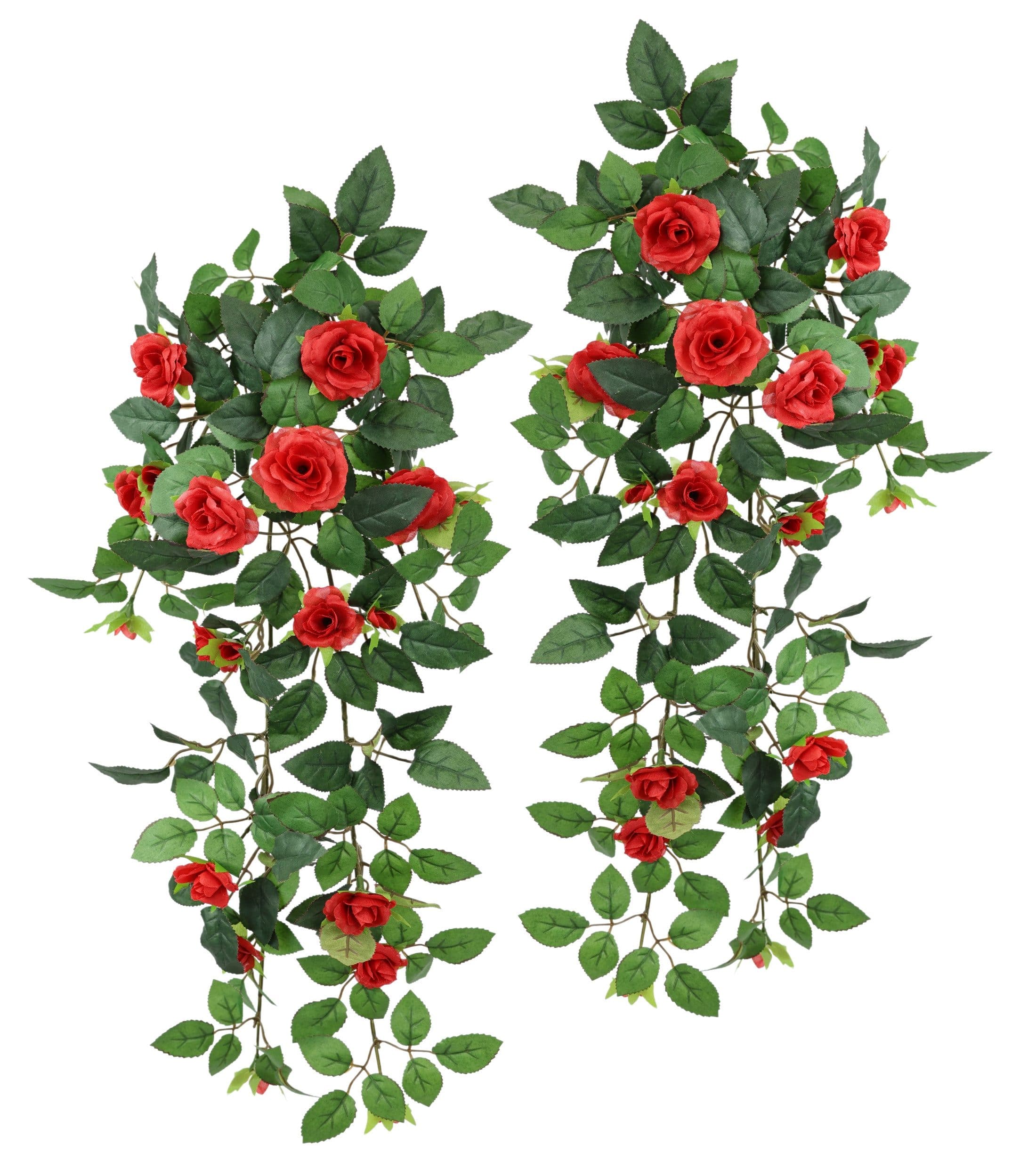 Kunstblume Künstlicher Rosenhänger | Rot