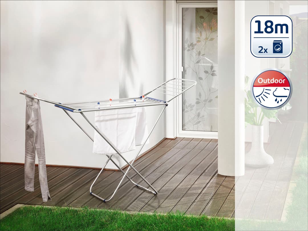 Leifheit Wäscheständer Classic Siena 180 Easy Aluminium | Silber