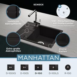 Schock Granitspüle Lucca Plus | Schwarz