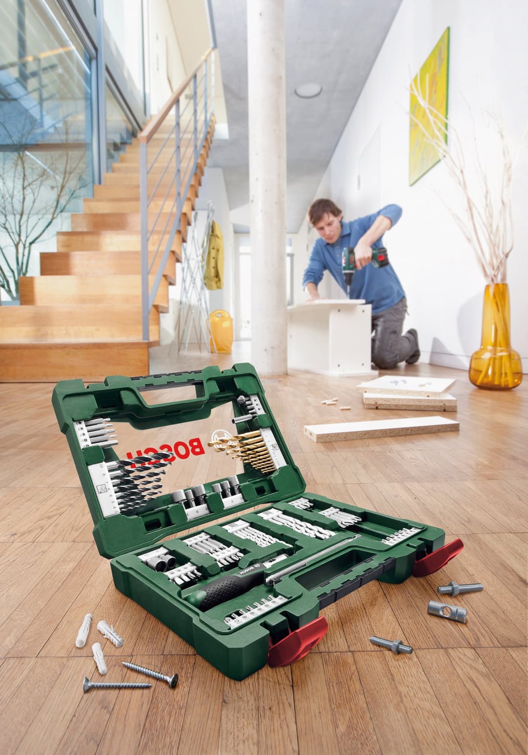 Bosch Home & Garden Bohrer- und Bitset V-Line, 91-teilig | Grün