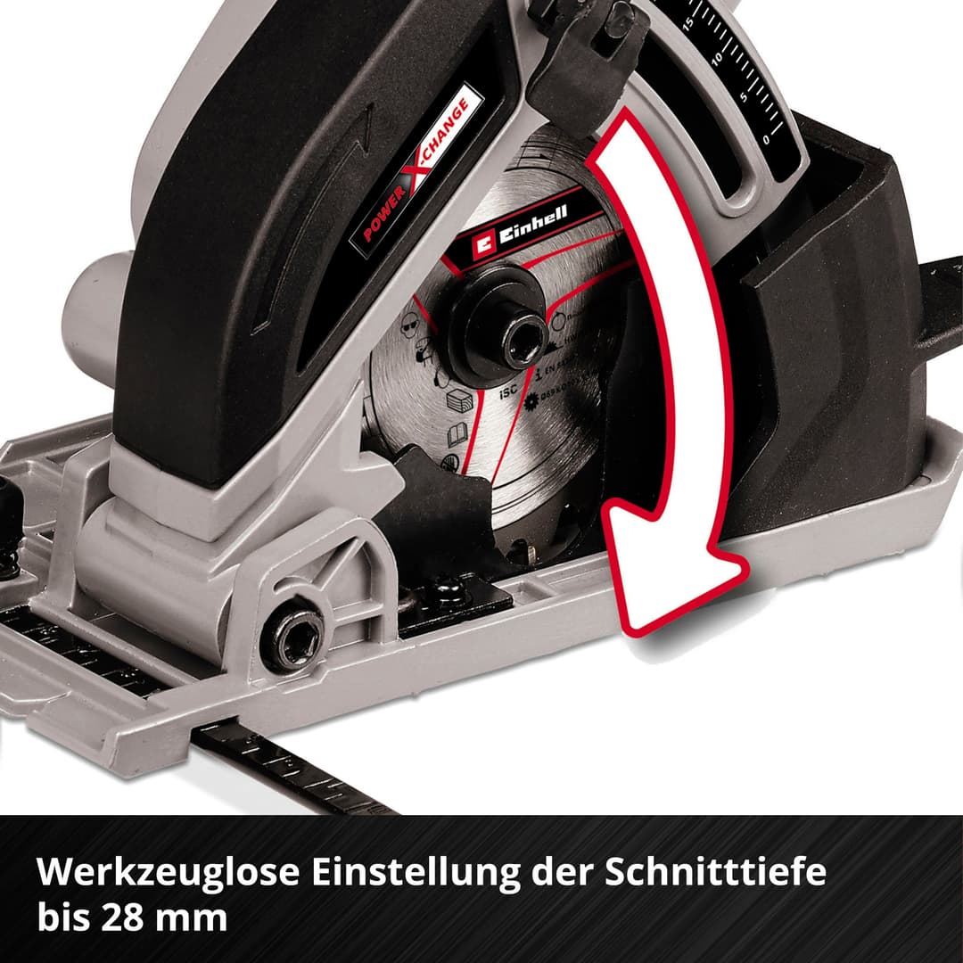 Einhell TE-CS 18/89 Li - Solo Akku-Handkreissäge | Rot