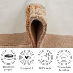 LUXOR living Wollteppich India | Beige
