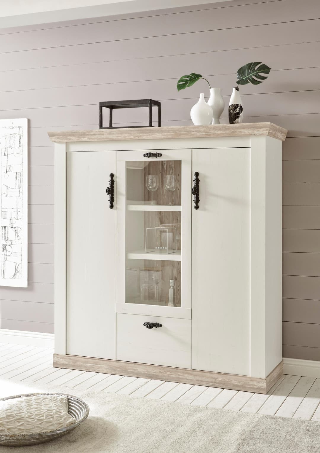 Home affaire Highboard Florenz | Weiß