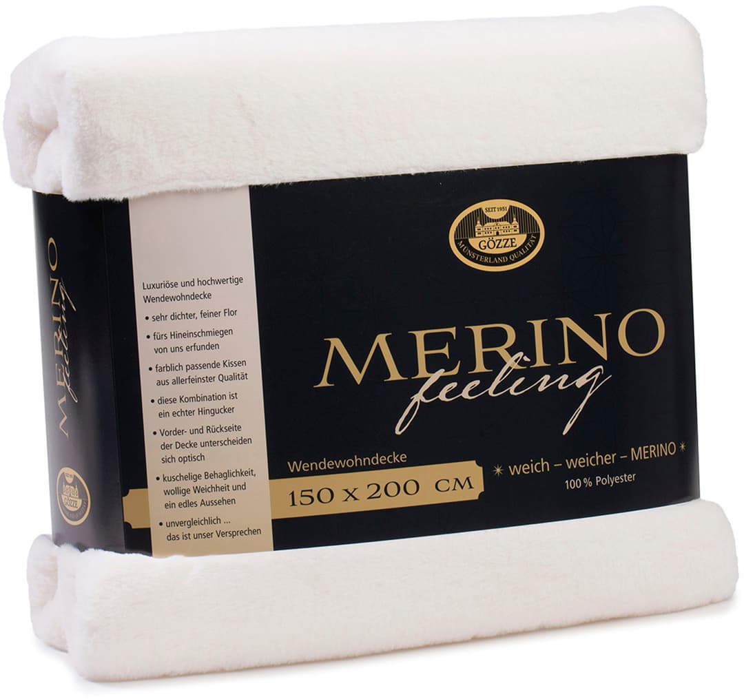 Wohndecke Merino Wendewohndecke | Weiß