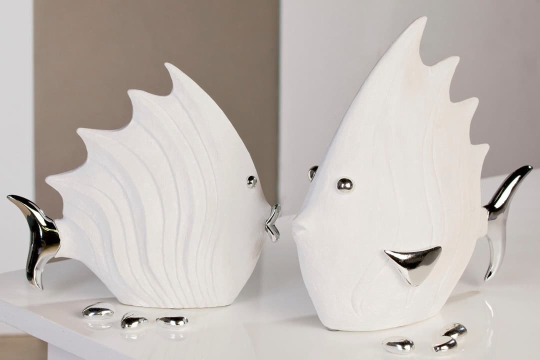 GILDE Tierfigur Fischfigur | Weiß