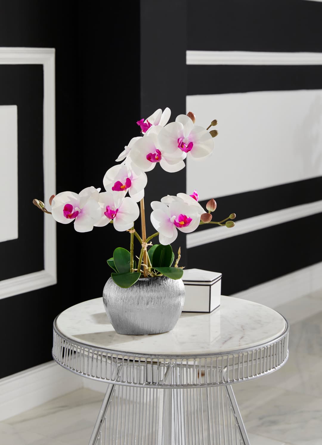 Kunstpflanze Orchidee | Weiß
