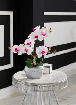 Kunstpflanze Orchidee | Weiß
