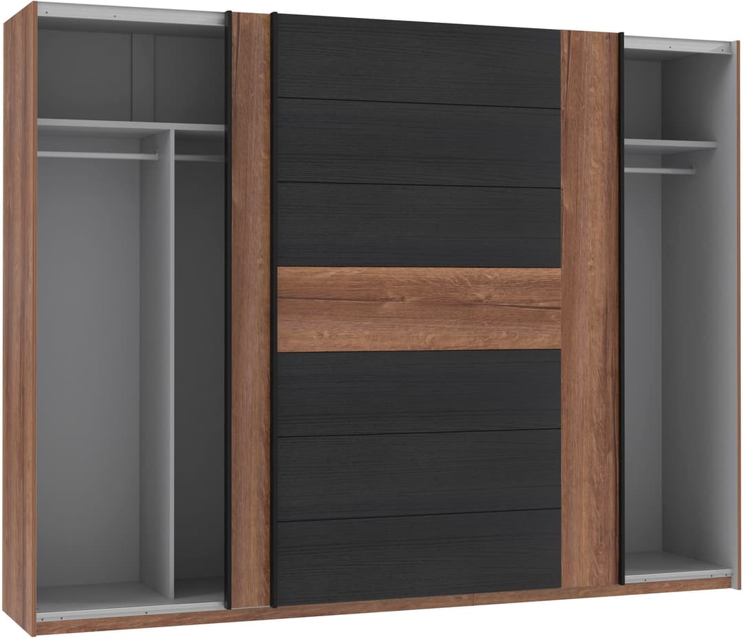 FORTE Schwebetürenschrank Bellevue | Schwarz