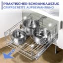 Maximex Auszug Ablagekorb | Silber 4