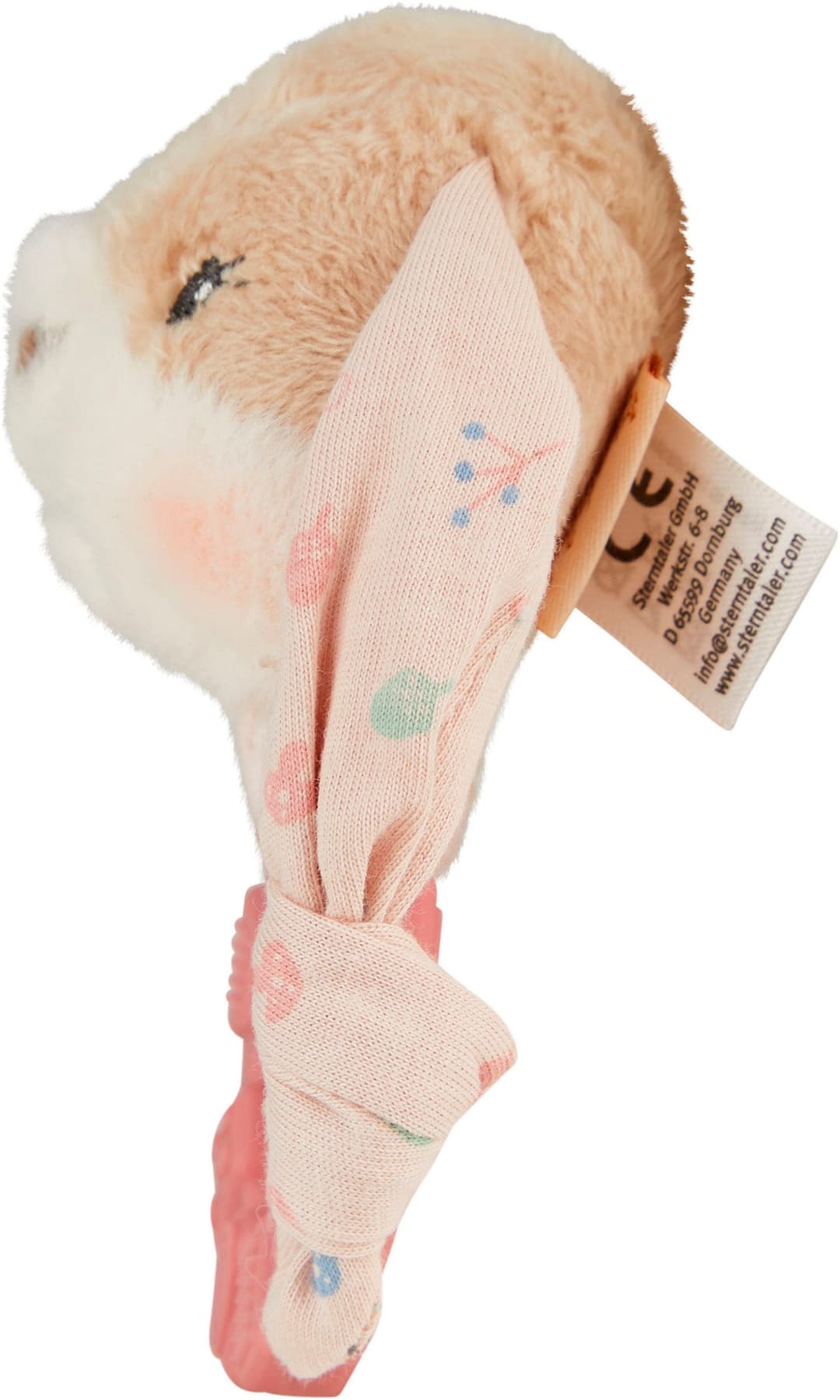 Sterntaler® Greifling Hase Hanni mit Silikonring, mit Rassel | Rosa