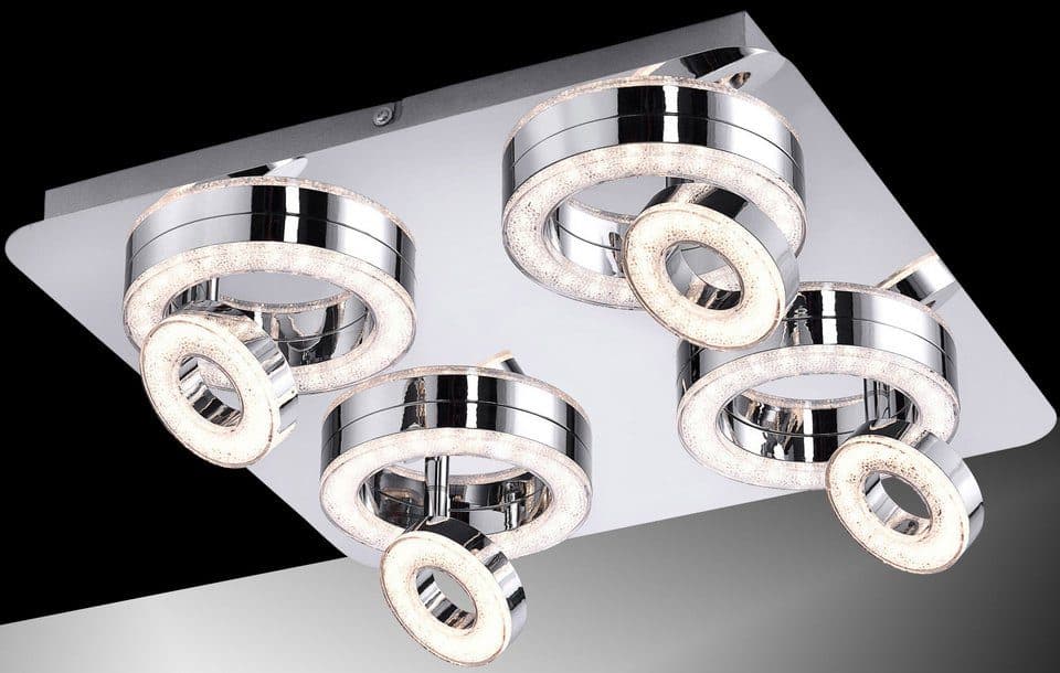 JUST LIGHT Deckenleuchte TIM | Silber
