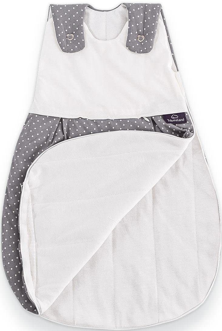 Träumeland Babyschlafsack Außenschlafsack Pünktchen grau | Grau