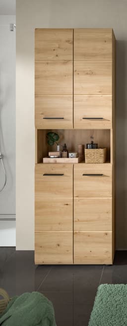 welltime Stauraumschrank FLORENZ | Holztöne