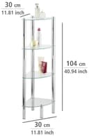 WENKO Eckregal Yago | Silber 5