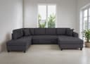 Trends by HG Wohnlandschaft Moritz U-Form | Grau