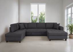 Trends by HG Wohnlandschaft Moritz U-Form | Grau