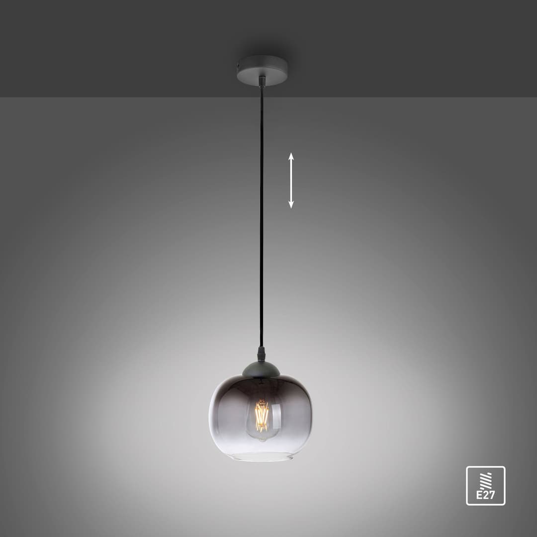 JUST LIGHT Pendelleuchte ZEA | Schwarz