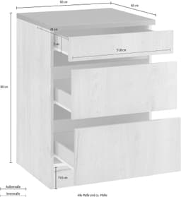 OPTIFIT Unterschrank Roth | Holztöne