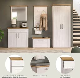 Home affaire Garderoben-Set COSENZA | Holztöne