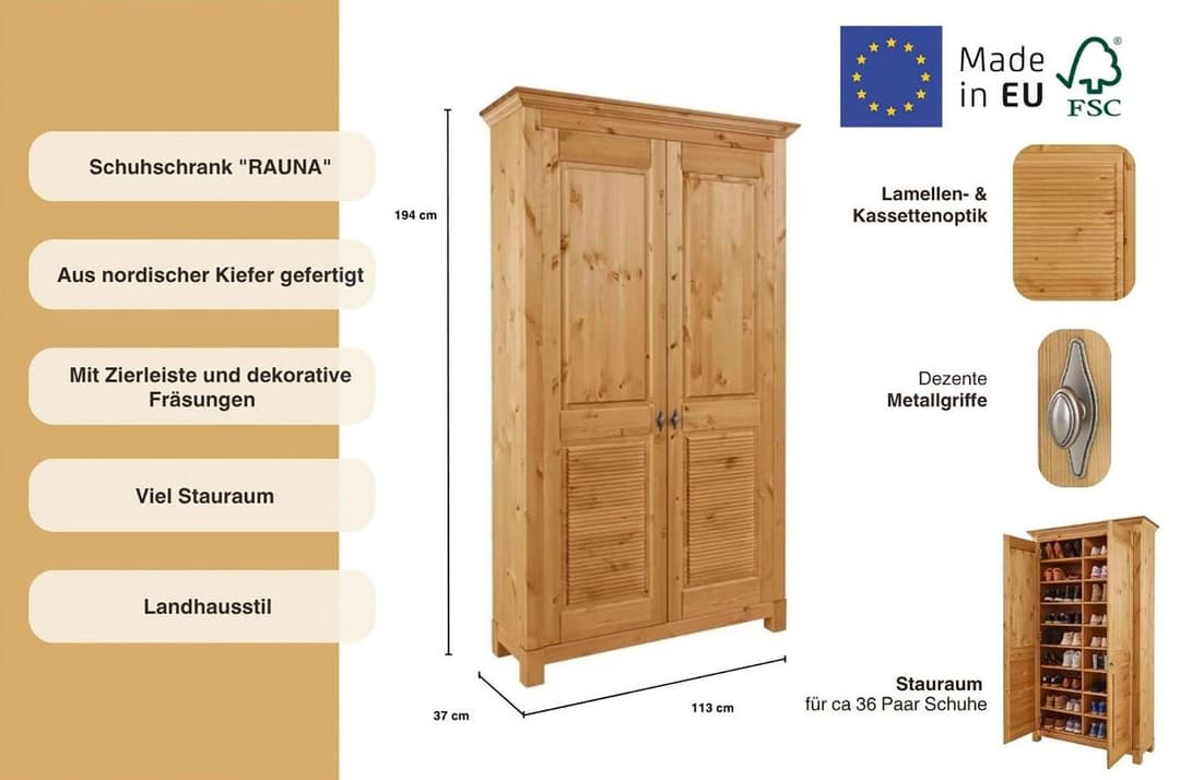 OTTO home Schuhschrank Rauna | Holztöne