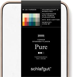 Schlafgut Spannbettlaken PURE TOPPER | Weiß