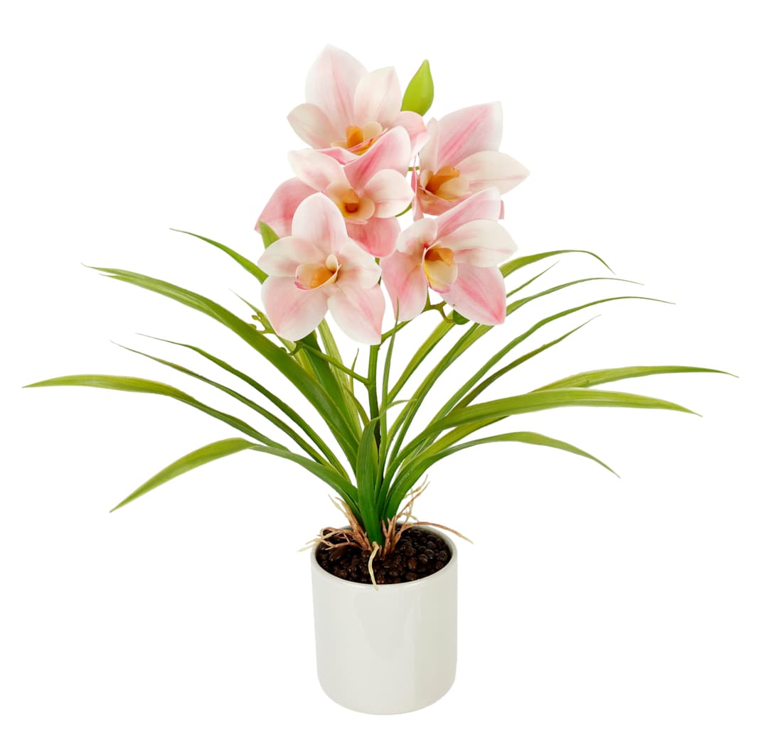 Kunstorchidee Phalaenopsis im Topf | Rosa