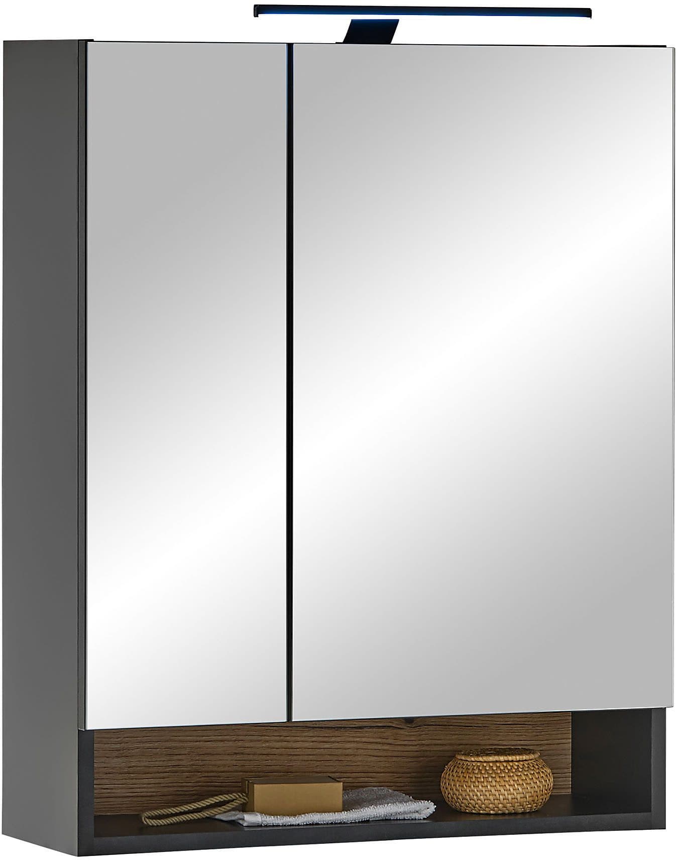 BASIC by Balculina Spiegelschrank Denver | Schwarz