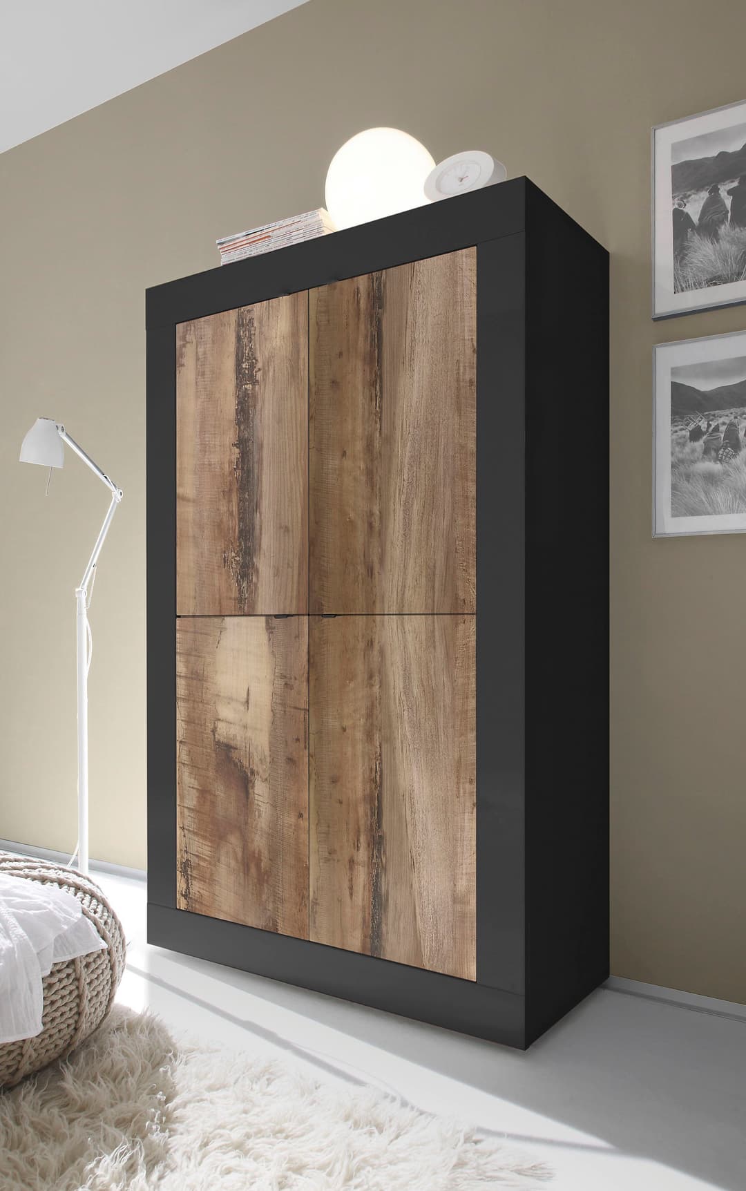 Home affaire Highboard Basic | Schwarz