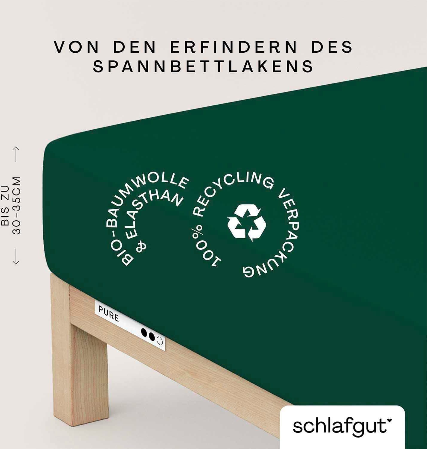 Schlafgut Spannbettlaken PURE | Grün