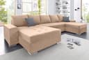 COLLECTION AB Wohnlandschaft Josy XXL U-Form | Beige