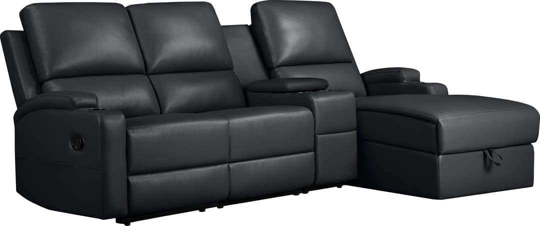 OTTO home Ecksofa NAPORI Multimediasofa | Schwarz