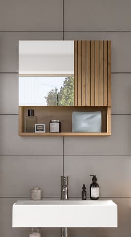 welltime Spiegelschrank MANI | Holztöne
