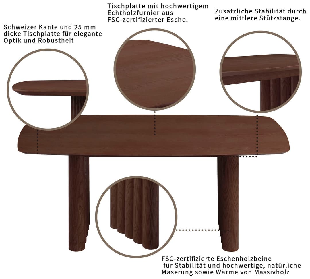 OTTO home Esstisch Sacy | Braun