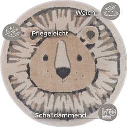 HANSE Home Kinderteppich Adventures Lion | Beige