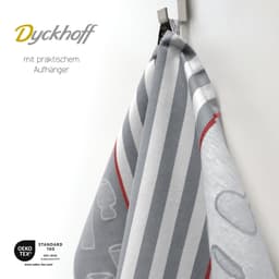 Dyckhoff Geschirrtuch Gläser / Halbleinen | Grau