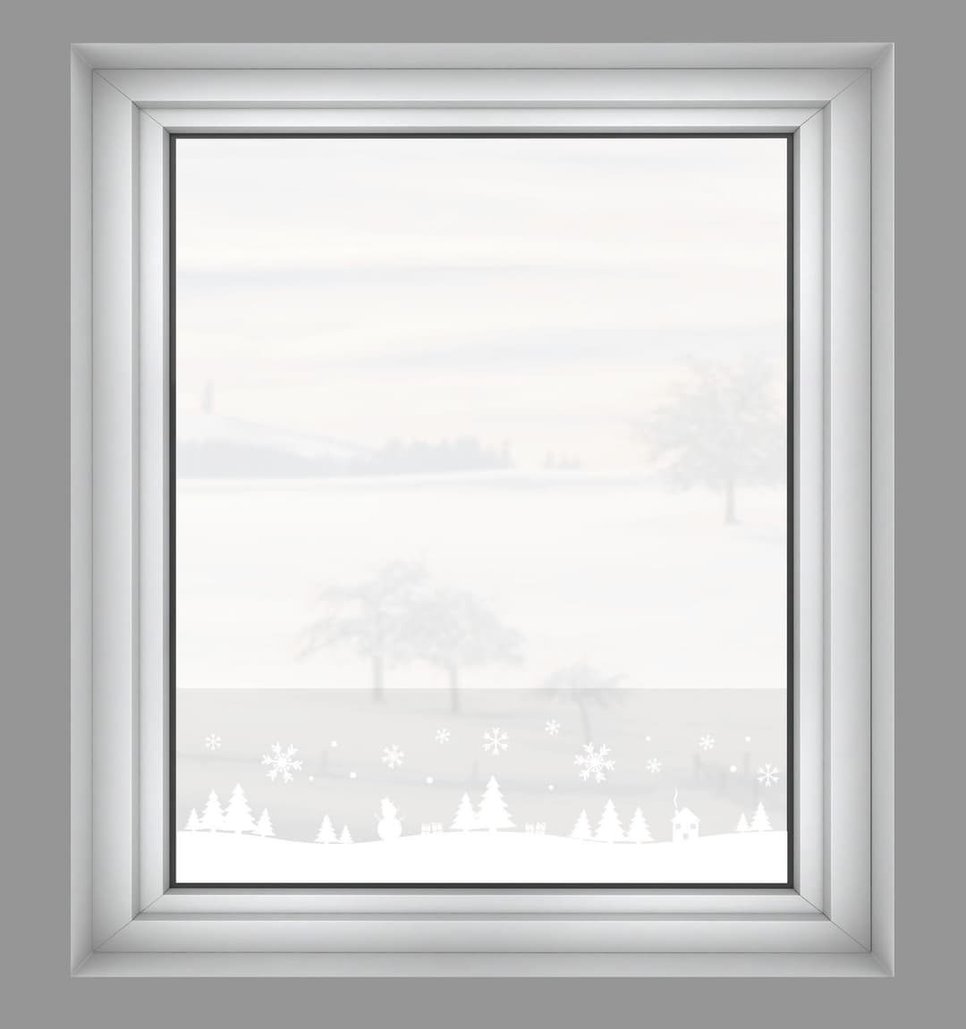 GARDINIA Fensterfolie X-Mas Bäume | Mehrfarbig