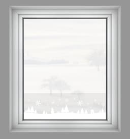 GARDINIA Fensterfolie X-Mas Bäume | Mehrfarbig