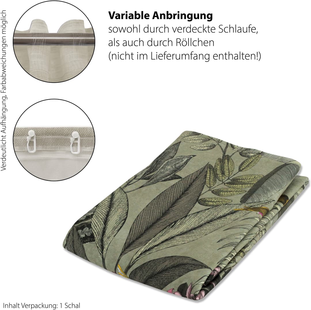HOMING Vorhang Kelani | Grün