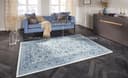 ELLE DECORATION Teppich Keshan Maschad | Blau 3