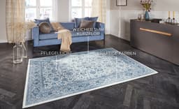 ELLE DECORATION Teppich Keshan Maschad | Blau